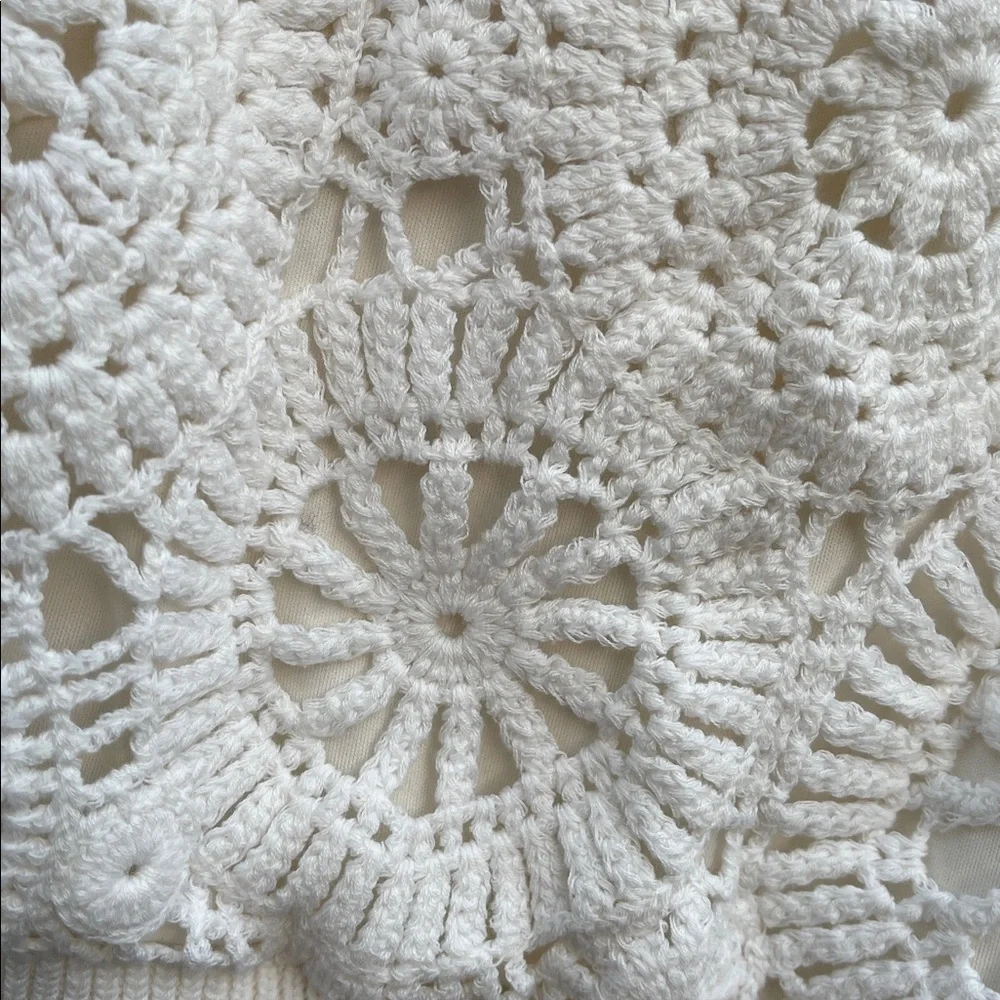 House of Harlow 1960 White Crochet Crop Top Size: M - Picture 5 of 9
